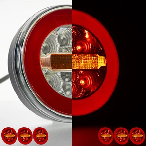 LED Rückleuchte Anhänger 12V 24VLKW PKW Trailer rund NEON 140 mm max. 3 / Seite - Bild 1 von 8