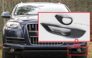 for 2010-2015 Q7 Front Bumper cover lower spoiler trim fog light bezel LH 3pc - Picture 1 of 5