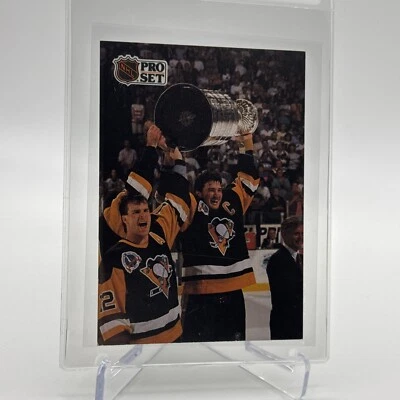 1991-92 Pro Set FRENCH Mario Lemieux Hockey Card #318 Mint FREE SHIPPING - Image 1 of 3