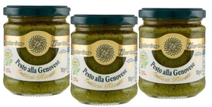 3 VASETTI PESTO ALLA GENOVESE CON BASILICO GENOVESE DOP VENTURINI BARTOLOMEO 180 - Imagen 1 de 1