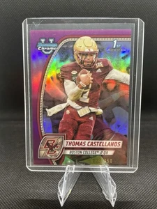 Thomas Castellanos 2024 Bowman Chrome U Football Purple Refractor /150 - Picture 1 of 2