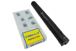 Indexable Insert Endmill 28MM II 2 Pocket II 10 Pcs APMT1604 Carbide Inserts - Picture 1 of 3