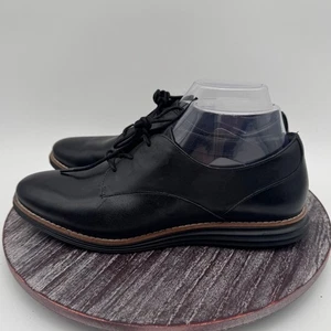 Cole Haan Oxford Womens 8 Leather Original Grand Plain Comfort Shoes Black Tie - Picture 1 of 13
