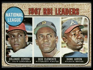 1968 Topps #3 National League 1967 RBI Leaders Cepeda /Clemente /Aaron) LL - Bild 1 von 2