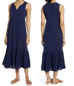 Beach Lunch Lounge NWT Sleeveless Midi Navy Blue Reana  dress Size Medium - Picture 1 of 8