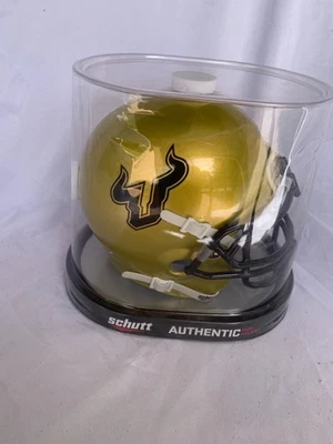 Casco de fútbol americano South Florida Bulls Schutt Mini DORADO auténtico nuevo Foto 1 de 3