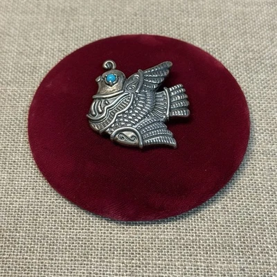 Broche pingente de pássaro prata esterlina Carolyn Pollack American West  - Imagem 1 de 2