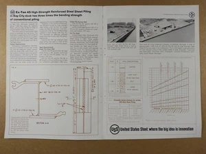 1966 US Steel Sheet Piling for Dow Chemical Dock Bay City MI vintage print Ad - Picture 1 of 2