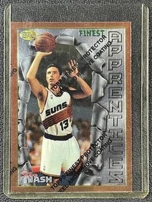 STEVE NASH 1996-97 TOPPS FINEST #75 ROOKIE APPRENTICES BRONZE W COATING SUNS - Image 1 of 2