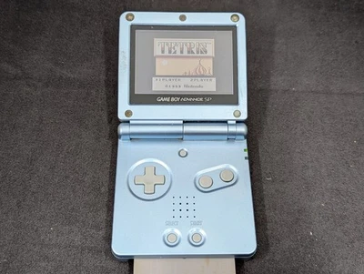 L4469 Nintendo Gameboy Advance SP console Pearl Blue Japan GBA x - Image 1 of 4