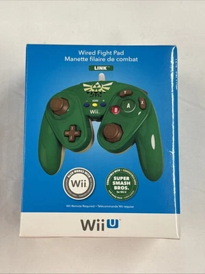 NEW PDP Wired Fight Pad Zelda Link Wii & Wii U Classic Controller Pro GameCube - Image 1 of 4