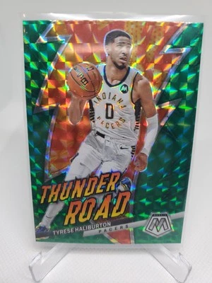 2022-23 Panini Mosaic - Thunder Road Tyrese Haliburton #3 Green Mosaic Prizm - Image 1 of 2
