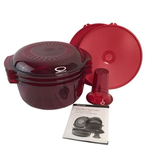 Tupperware TupperWave Pila Cocina Arándano Rojo Nuevo Juego Completo - Imagen 1 de 7