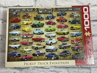Eurographics Puzzle "Pickup Truck Evolution" 1000 Piece Jigsaw Puzzle - New - Image 1 of 3