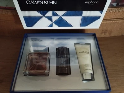Calvin Klein Euphoria Men 100 ml EDT+15 ml EDT +100 ml Aftershave Balm NEU&OVP