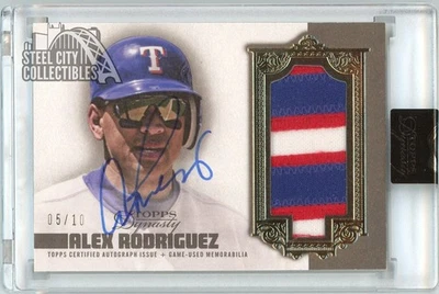 Alex Rodriguez 2019 Dynasty Dynastic Decoration Patch Autograph Card DAPAR4 5/10 - Image 1 of 2
