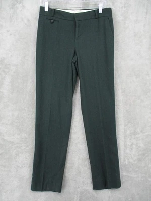 Брюки Banana Republic 4 зеленые Martin Fit шерстяная смесь итальянская ткань елочка - Изображение 1 из 4