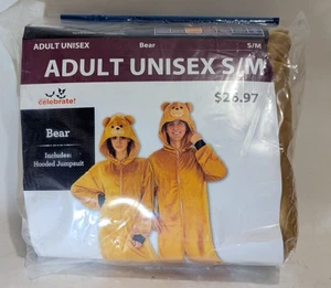 Herren Damen Erwachsene BÄR Halloween Kostüm Kapuze Overall Unisex Größe S/M Neu in Verpackung - Bild 1 von 3