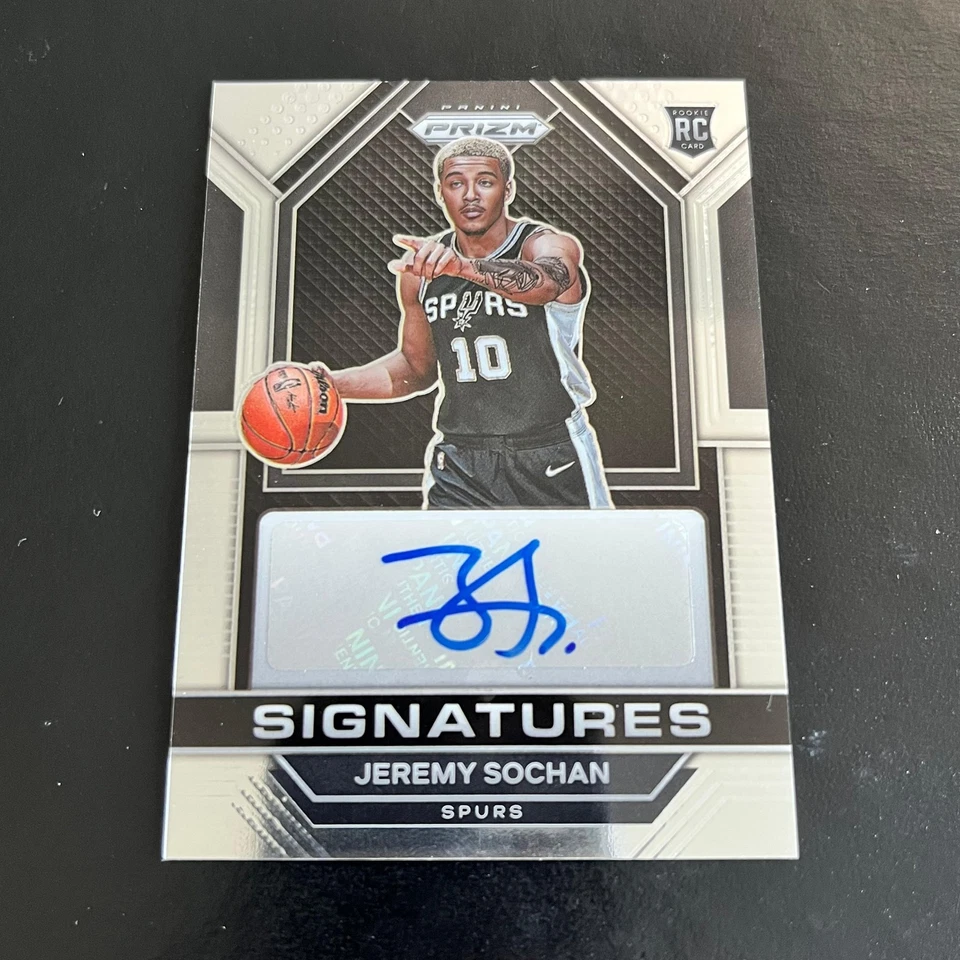 2022-23 Panini Prizm Rookie Signatures #RSI-JSC Jeremy Sochan San Antonio Spurs - Image 1 of 2