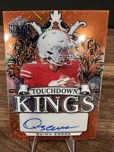 Quinn Ewers Auto /3 2022 Leaf Metal Draft Touchdown Kings #TK-QE1 1/3 - Picture 1 of 2