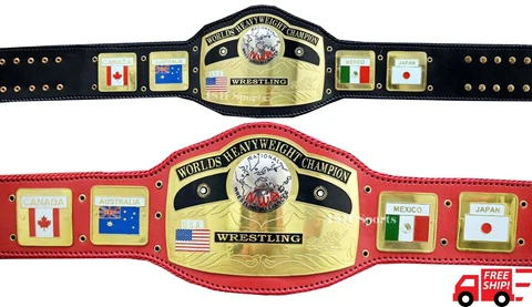NWA Dome Globe World Heavyweight Wrestling Championship Replica Title Belt Adult Cover