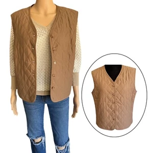 Pendleton Gilet Vest Brown Lightweight Quilted Waistcoat - Womens Large - Picture 1 of 9