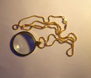 1-5X Lupe Leselupe Linse Anhänger Halskette - 36" Gold Farbe #07 - Bild 1 von 5