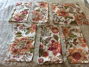 6 PC SET World Market Fabric Placemats Boho Floral Jacobean  20" x 20" - Picture 1 of 6