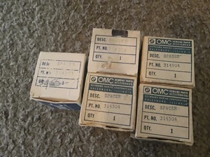 OEM NOS Lotto Di 5 Evinrude Johnson Omc Marino Motore Fuoribordo Spacer Sostegno - Foto 1 di 3