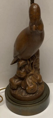 Preciosa lámpara de cerámica a gran escala Hollywood Regency cacatúa (loro) Foto 1 de 4