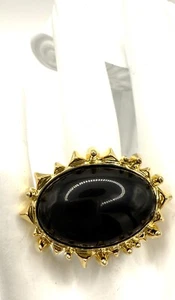 House of Harlow 1960 Ring vergoldet mit schwarzem Ring - Bild 1 von 6