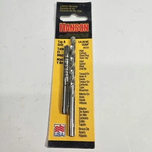 USA Hanson Tap & Drill Bit Set 1/4-20 NC Tap 13/64" HSS Drill Bit #2 Vtg NOS - Picture 1 of 6