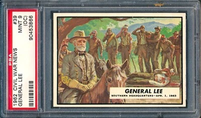 1962 Topps Civil War News #39: General Lee ~ PSA 9 oc - Image 1 of 2