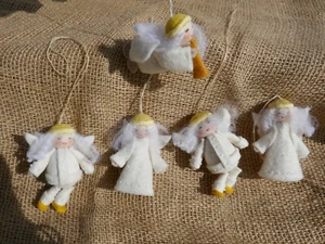 Filz Puppe Engel Schutzengel Handarbeit Merino Schafwolle Kirgisien Kunstpuppe - Bild 1 von 17