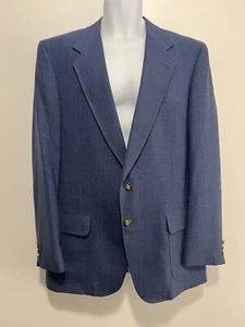 Vintage Kuppenheimer Sportsman Collection Blazer Mens 44 Navy Blue Gold Buttons - Picture 1 of 12