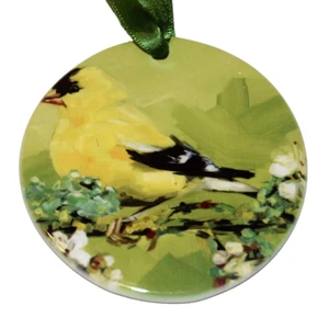 Art by Alyssa Goldfinch Ceramic Double sided Ornament - Picture 1 of 3