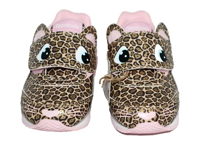 REEBOK Royal Classic Jogger 2.0 Toddler Girl Size 5 Pink Gold Leopard H01351 - Image 1 of 4