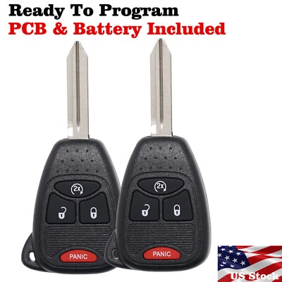 2 para 2007 2008 2009 Dodge Ram 1500 2500 3500 Chrysler Aspen controle remoto chaveiro - Imagem 1 de 3