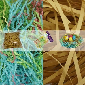 Multicolor Happy Easter Gift Box Filler Shredded Paper Grass, Basket Stuffers - Picture 1 of 43