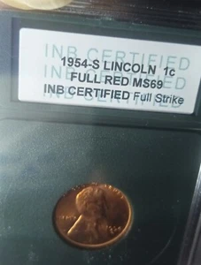 1954 S Full Red Ms69 Wheat Penny - Picture 1 of 6