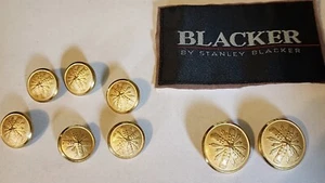 8 Stanley schwärzer goldfarben Schaftknöpfe Blazer Sport Mantel Waterbury 13/16, 5/8 - Bild 1 von 2