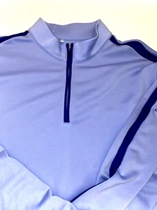 Adidas ClimaWarm 1/4 Cremallera AZUL CIELO/AZUL MARINO Pullover 938007 UPF 50 2XL NUEVO CON ETIQUETAS 0077 - Imagen 1 de 6