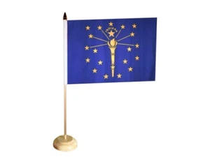 Tischflagge USA Indiana amerikanische Tischfahne 15x22cm - Bild 1 von 1
