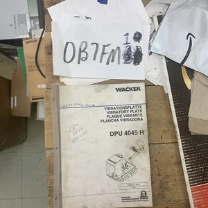 Wacker DPU4045H Plate Compactor Parts Operator Maintenance Manual Book DPU 4045H - Picture 1 of 19