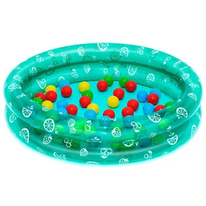 Planschbecken Swimming Pool Kinderpool mit Spielbällen Aufblasbar Ø 91 x 20 cm - Bild 1 von 11