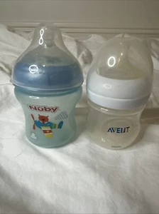 baby bottle Lot Of 2, 1 Avent 1 Nuby - Picture 1 of 9