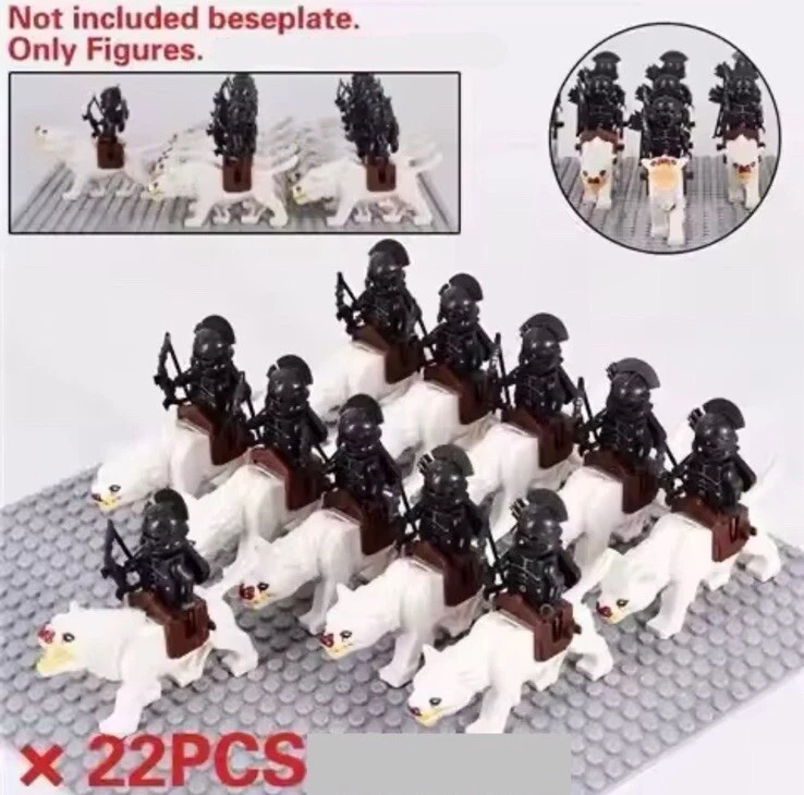 Lego Stud + Lord of the Rings CUSTOM Uruk-hai Minifigs Orc Army w Swords 11 figs - Image 1 of 1