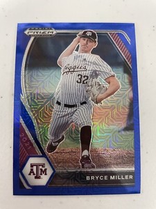 BRYCE MILLER 2021 Panini Prizm Draft Picks Rookie BLUE MOJO PRIZM SP Mariners