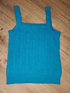 KC Parker Girls Turquoise Sleeveless Sweater Size 7/8 - Picture 1 of 4