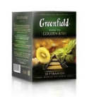 Tee Greenfield GOLDEN KIWI 20 Pyramidenbeutel  Schwarzer Tee